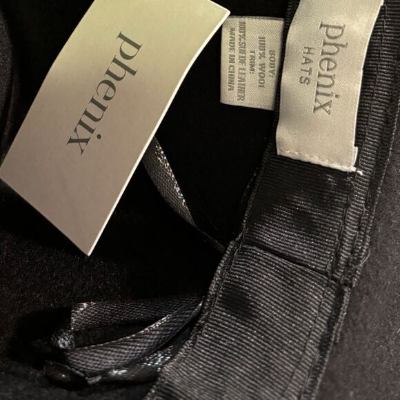 PHENIX Black Wool Hat |O/S| - Picture 7 of 9